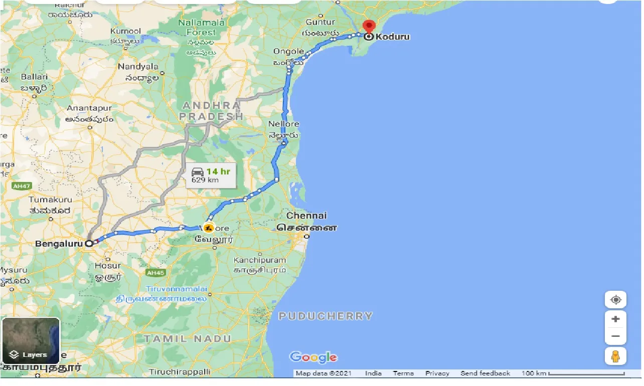 bangalore-to-koduru-one-way