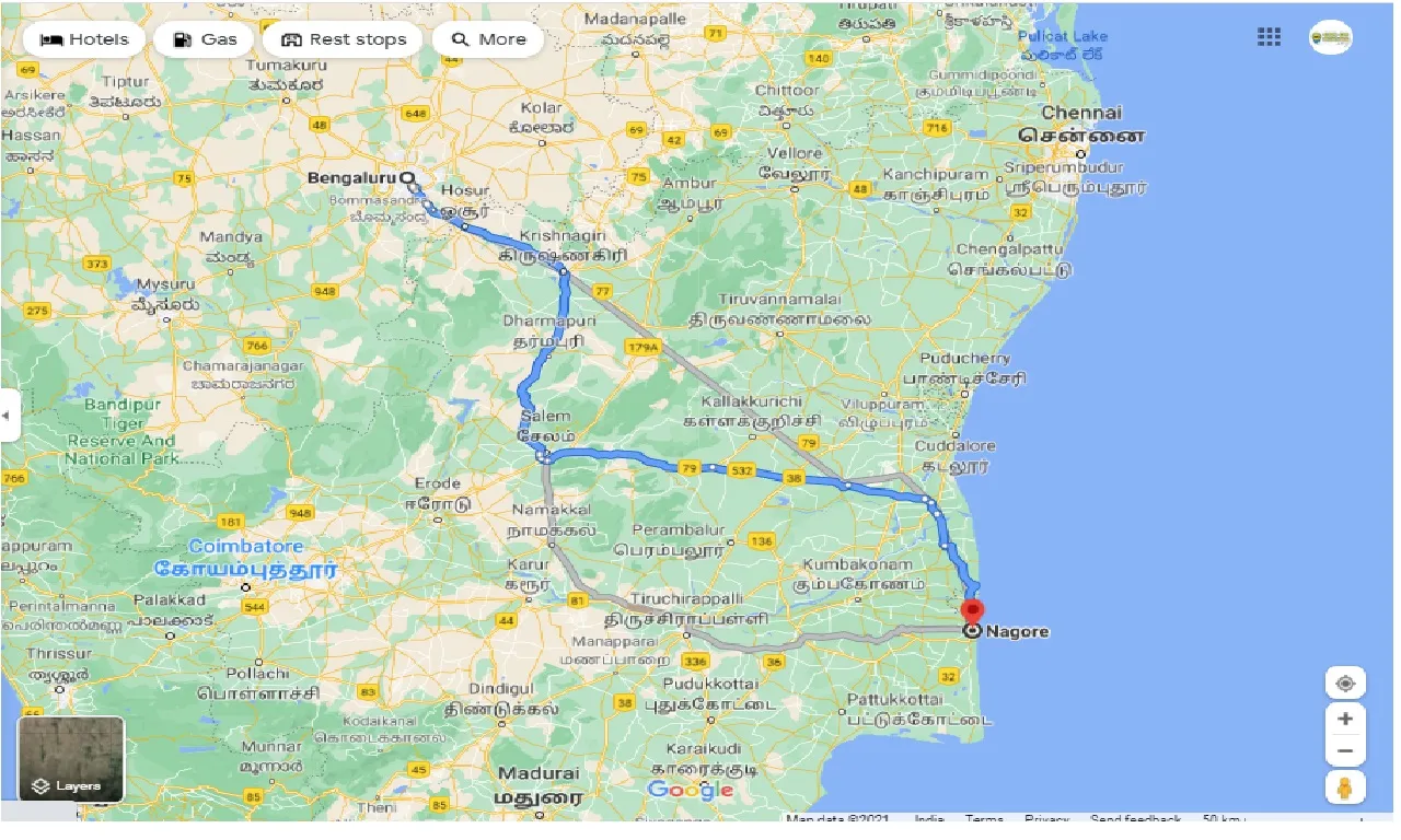 bangalore-to-nagore-round-trip