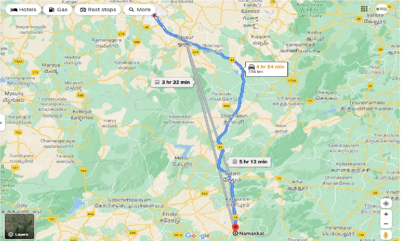 bangalore-to-namakkal-one-way