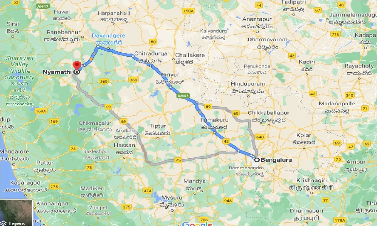 bangalore-to-nyamathi-taxi