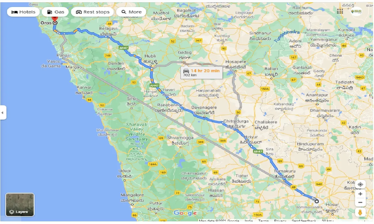 bangalore-to-oros-one-way