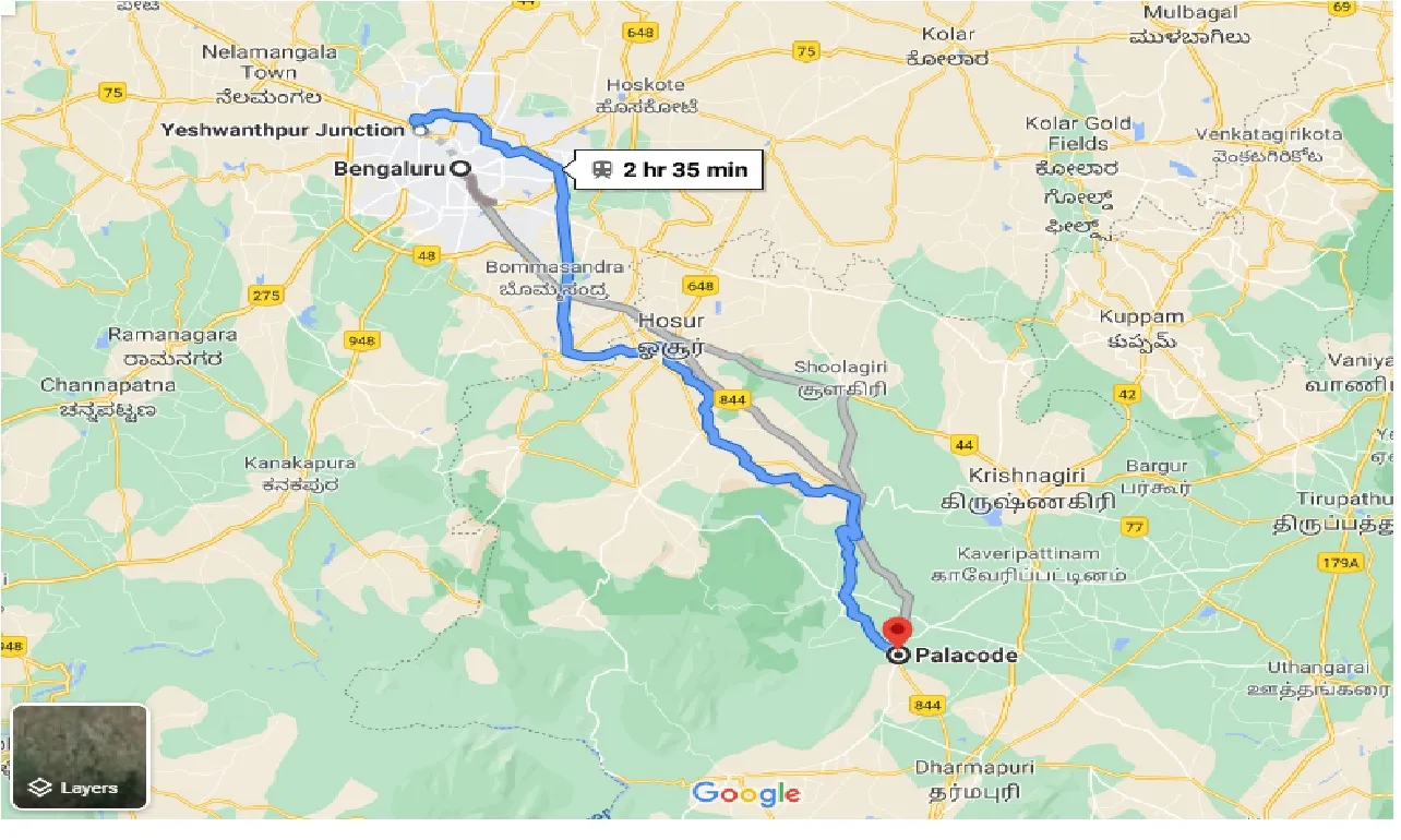 bangalore-to-palacode-one-way