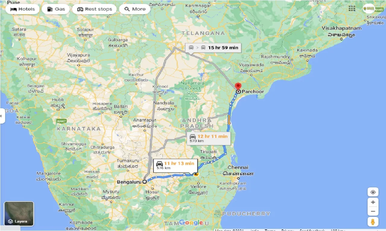 bangalore-to-parchur-one-way