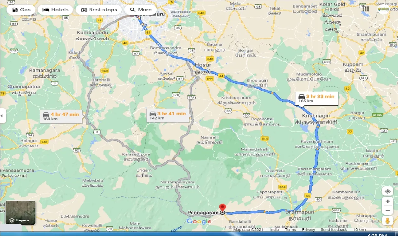 bangalore-to-pennagaram-one-way