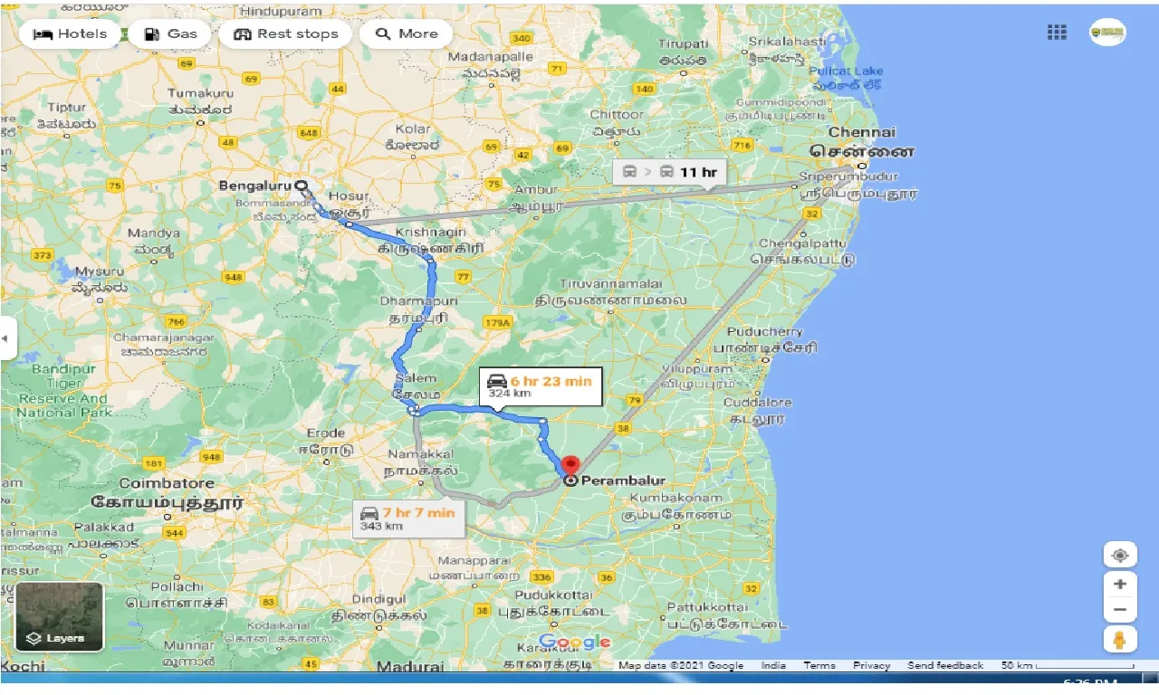 bangalore-to-perambalur-one-way