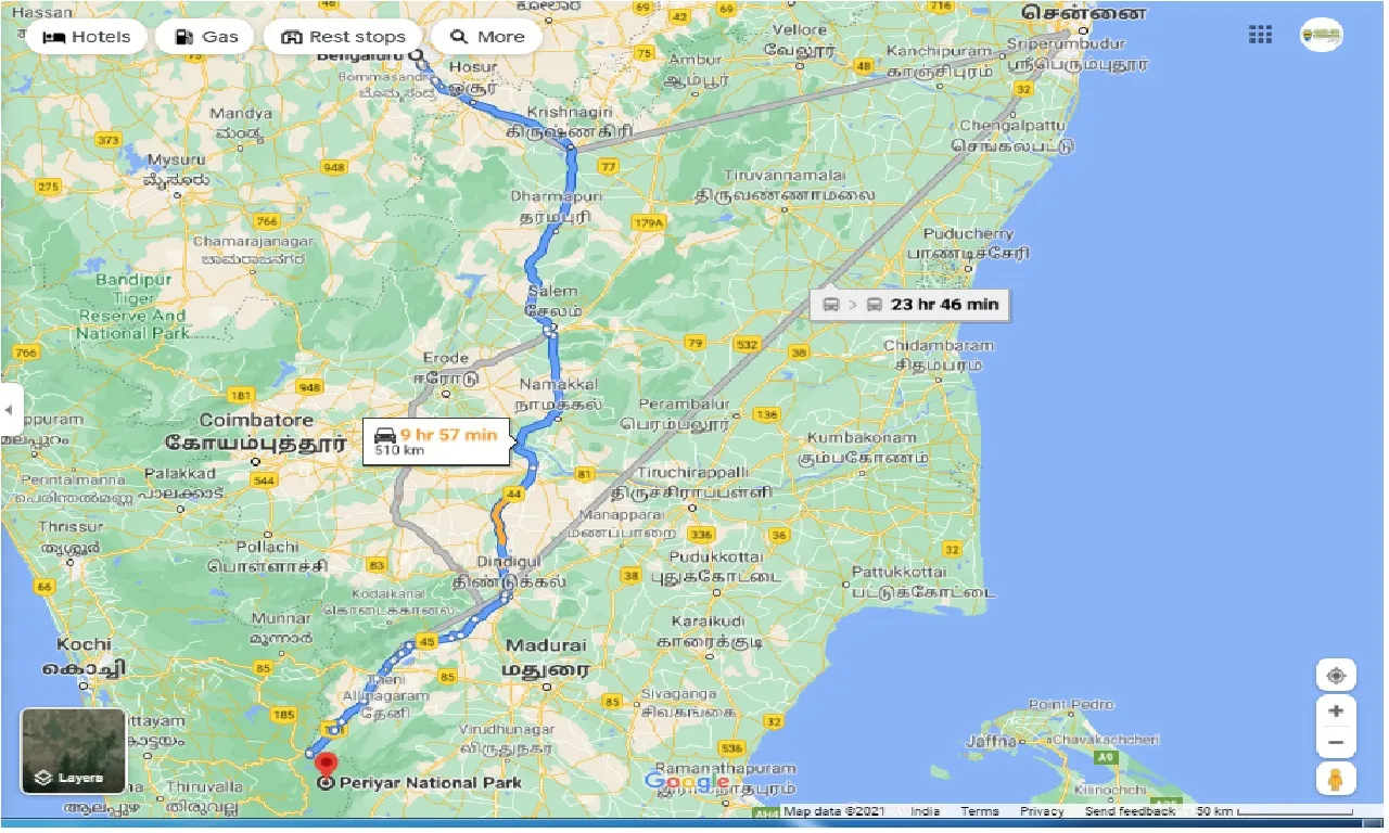bangalore-to-periyar-national-park-round-trip