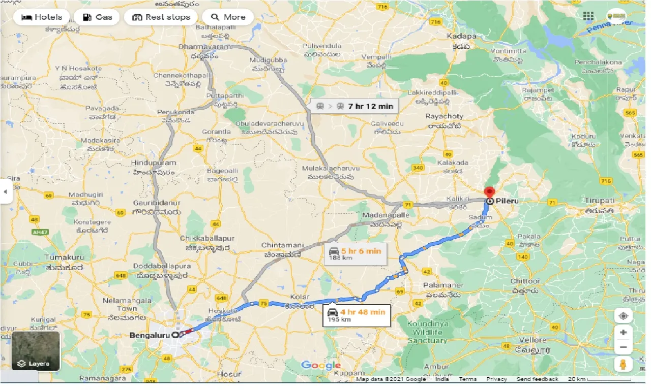 bangalore-to-pileru-round-trip