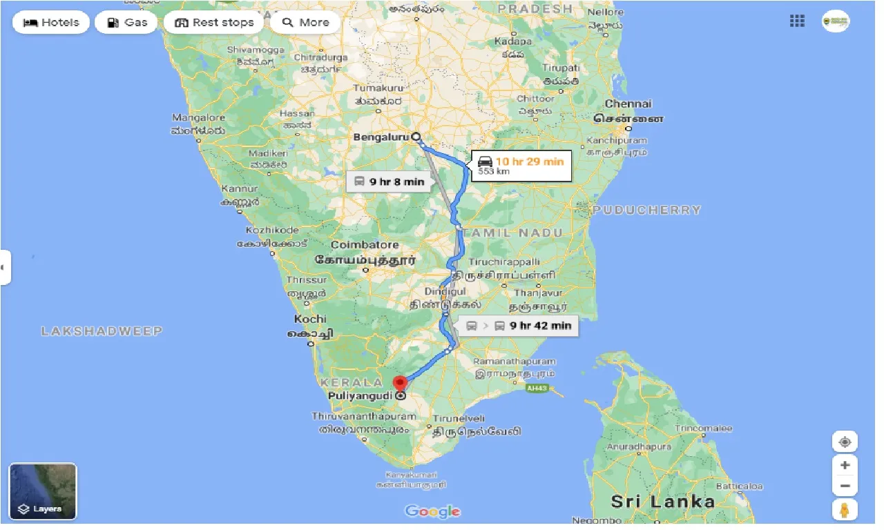 bangalore-to-puliyankudi-round-trip