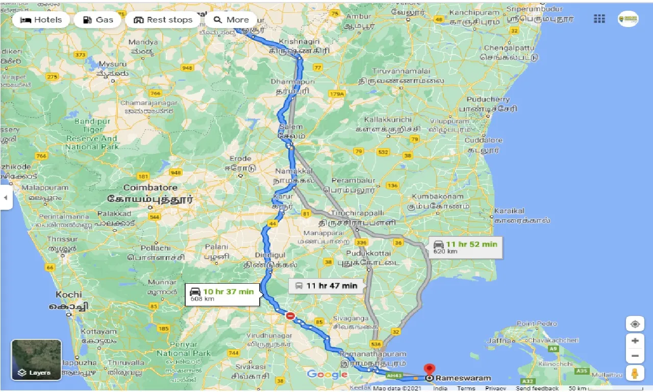 bangalore-to-rameshwaram-one-way