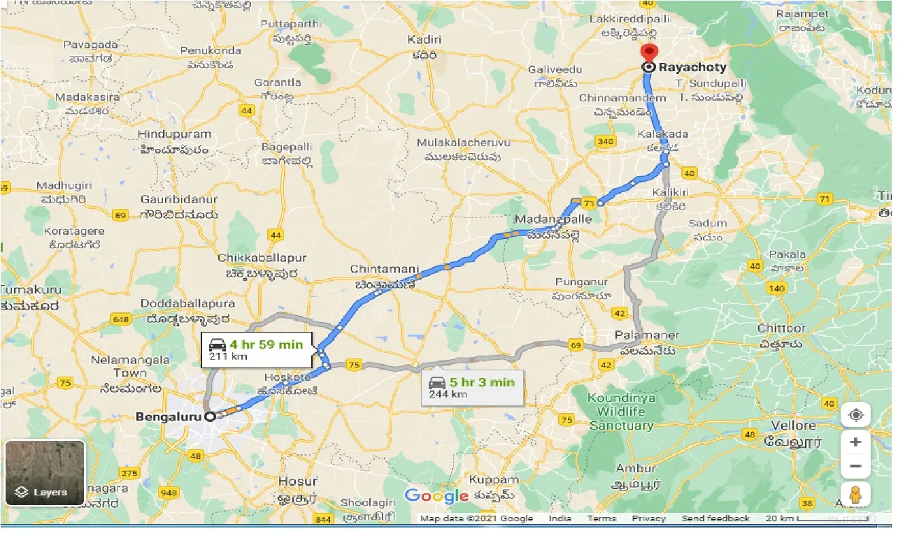 bangalore-to-rayachoty-one-way