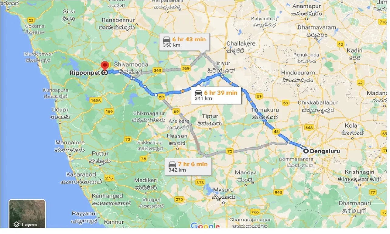bangalore-to-ripponpet-one-way