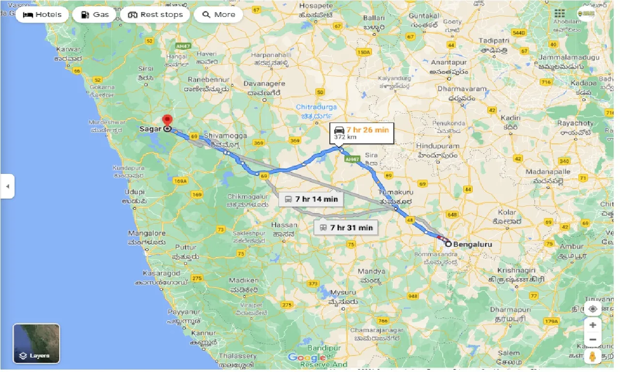 bangalore-to-sagara-one-way