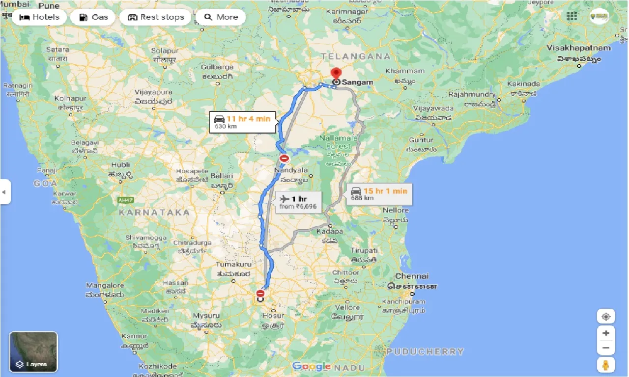 bangalore-to-sangam-round-trip