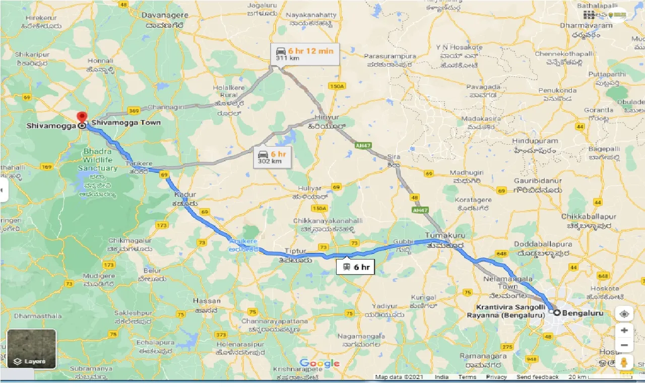 bangalore-to-shimoga-round-trip