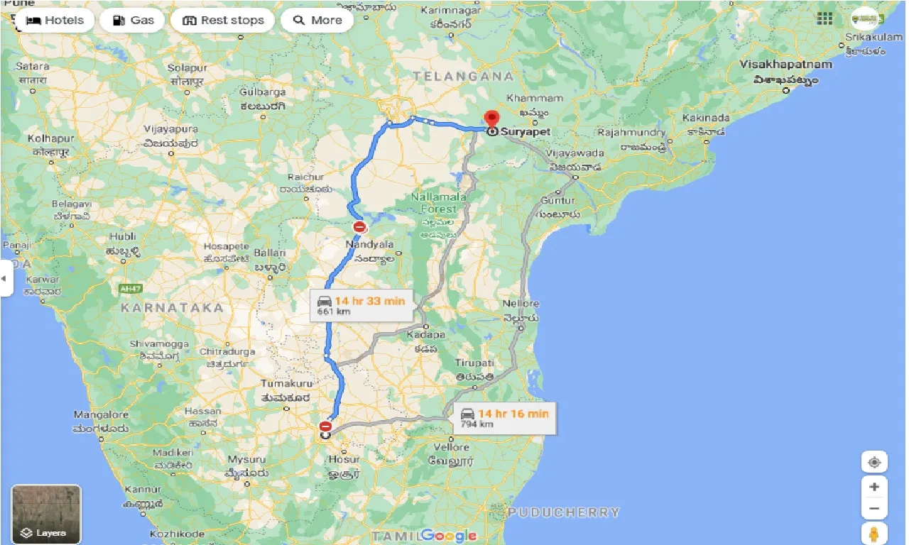 bangalore-to-suryapet-round-trip