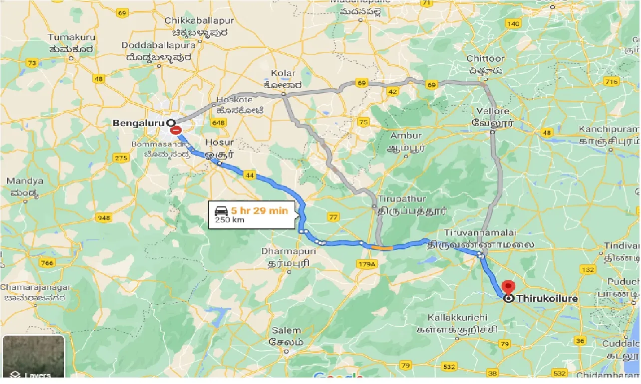 bangalore-to-thirukoilure-taxi