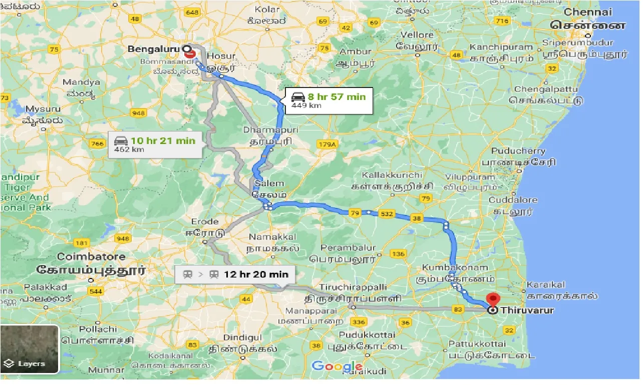 bangalore-to-thiruvarur-one-way
