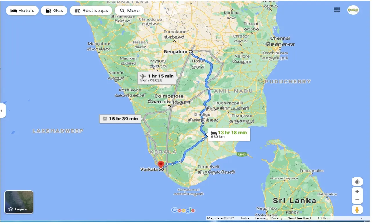 bangalore-to-varkala-round-trip