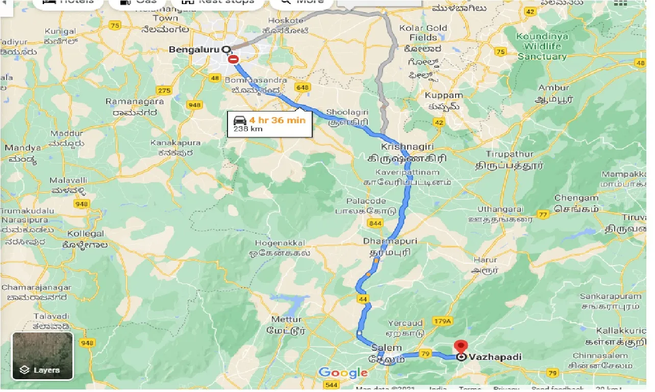 bangalore-to-vazhapadi-one-way