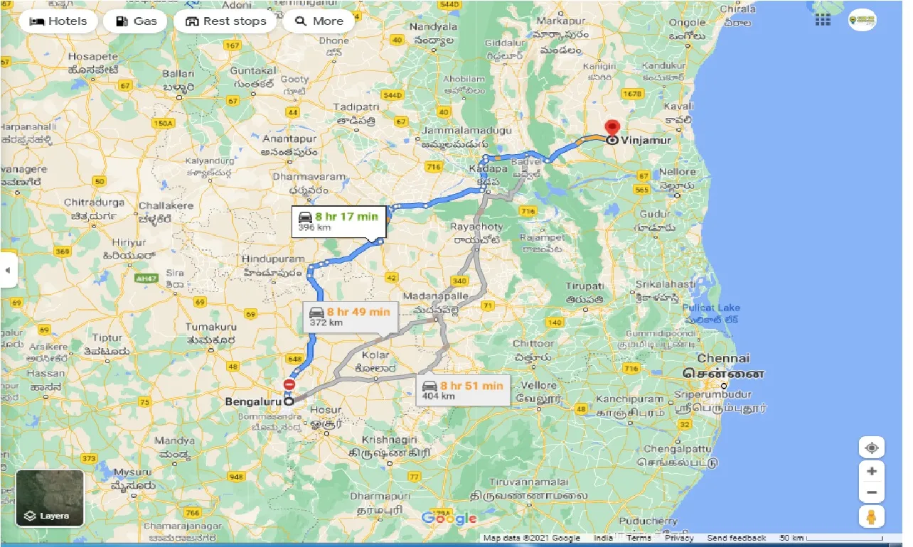 bangalore-to-vinjamur-round-trip