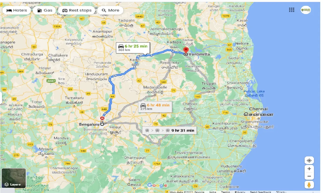 bangalore-to-vontimitta-one-way