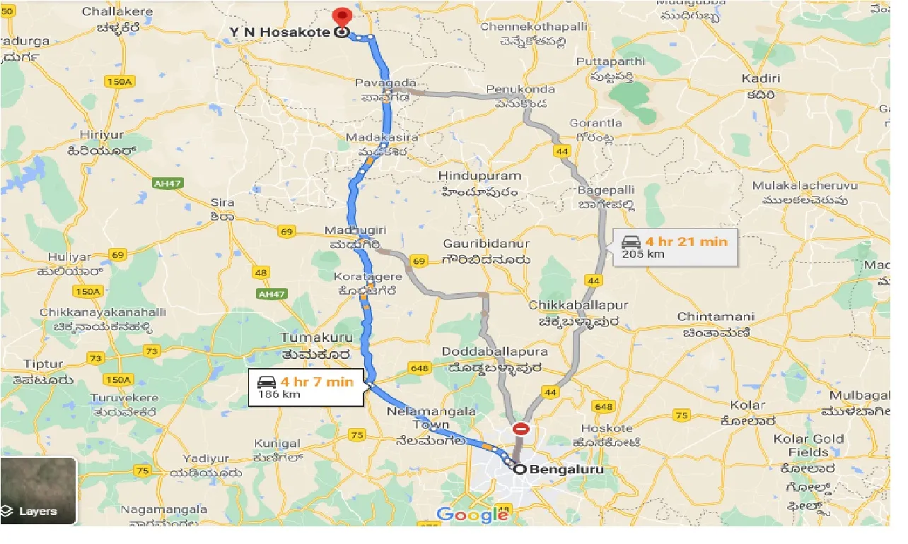 bangalore-to-y-n-hosakote-one-way