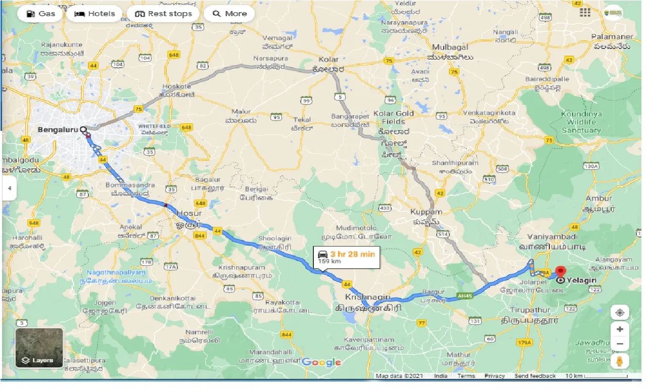 bangalore-to-yelagiri-one-way