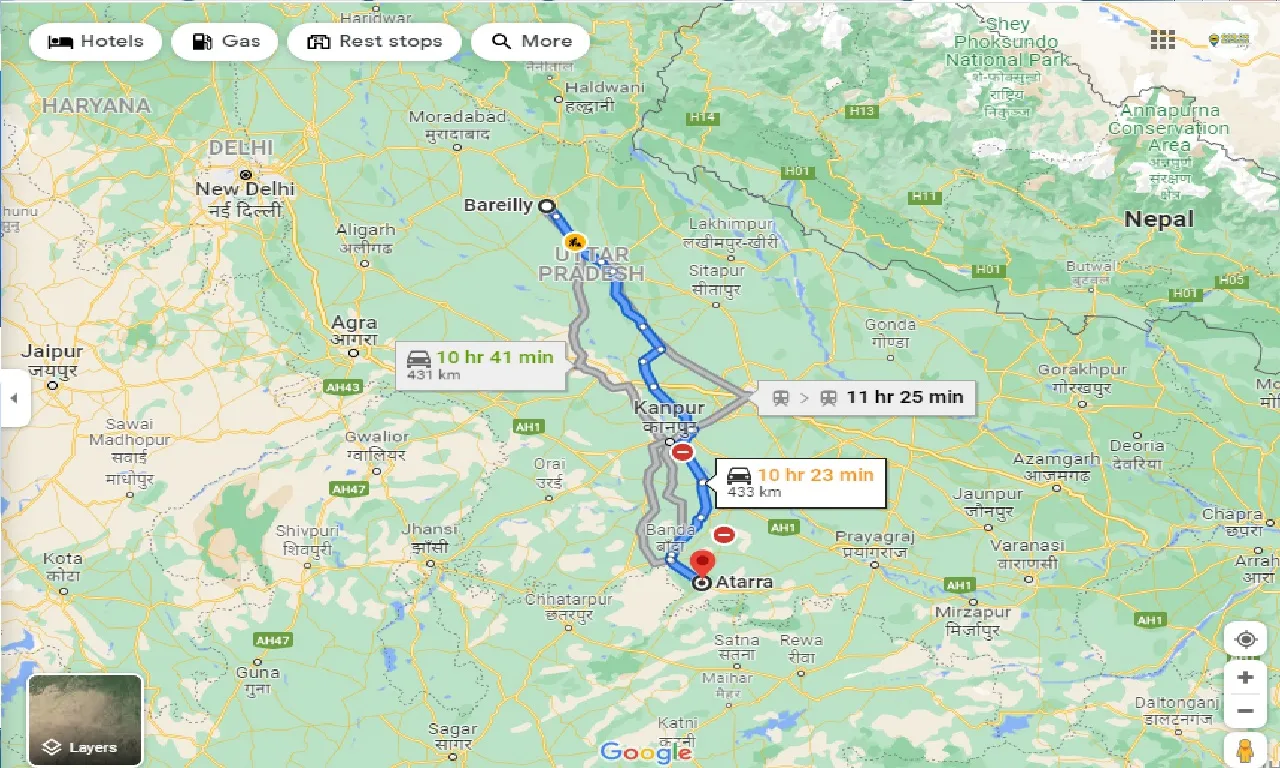 bareilly-to-atarra-taxi