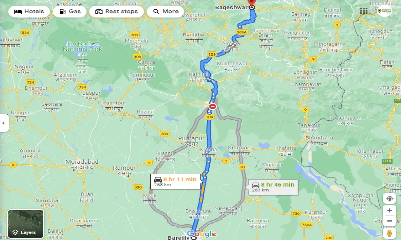 bareilly-to-bageshwar-taxi