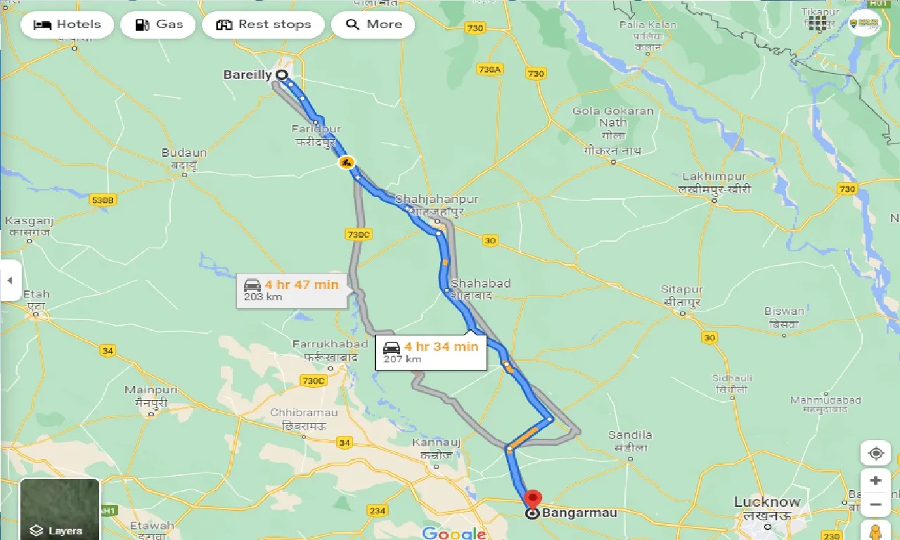 bareilly-to-bangarmau-one-way