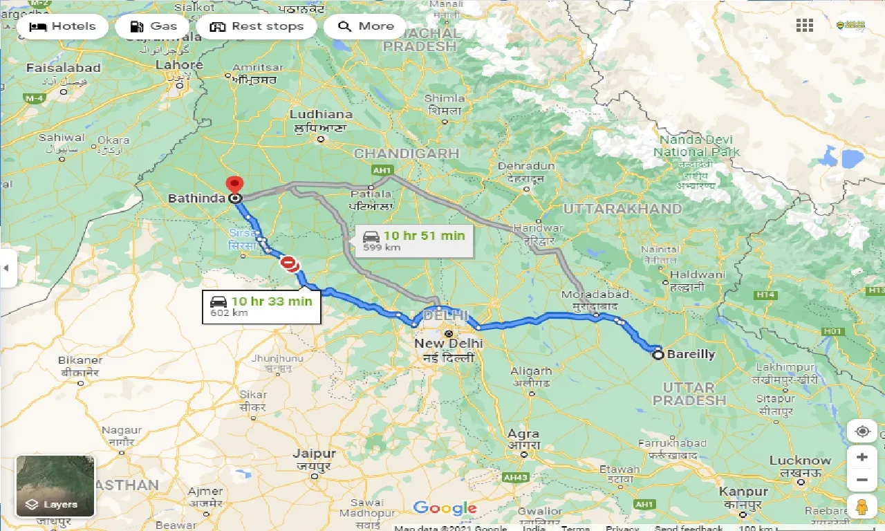 bareilly-to-bathinda-one-way