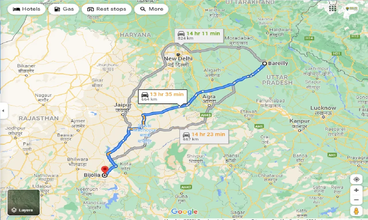 bareilly-to-bijolia-one-way