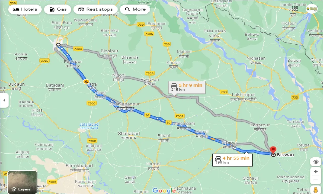 bareilly-to-biswan-one-way