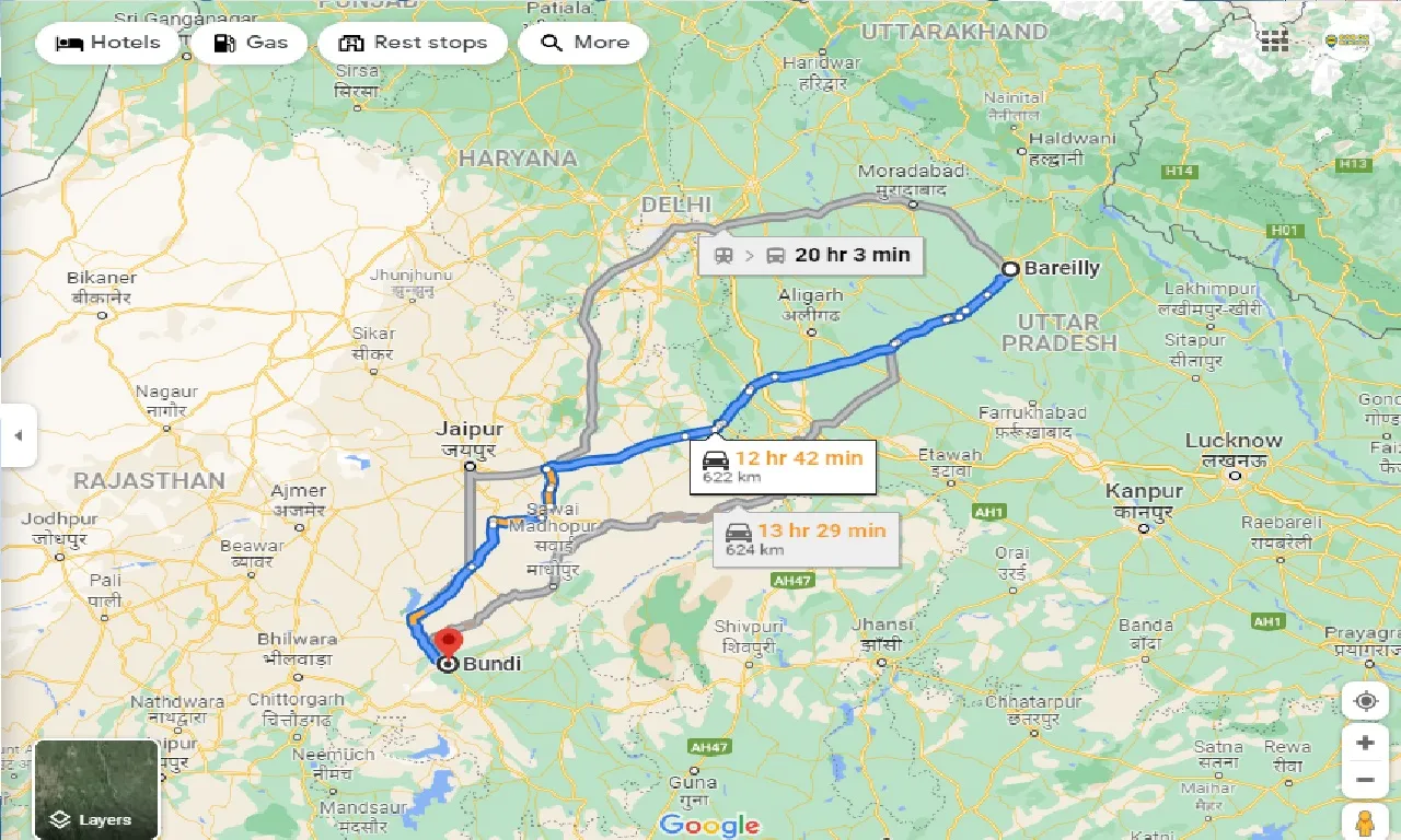 bareilly-to-bundi-taxi