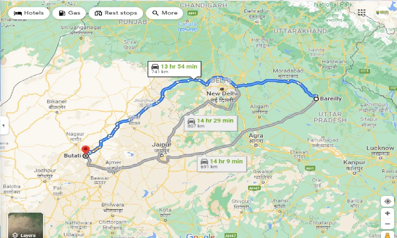 bareilly-to-butati-taxi