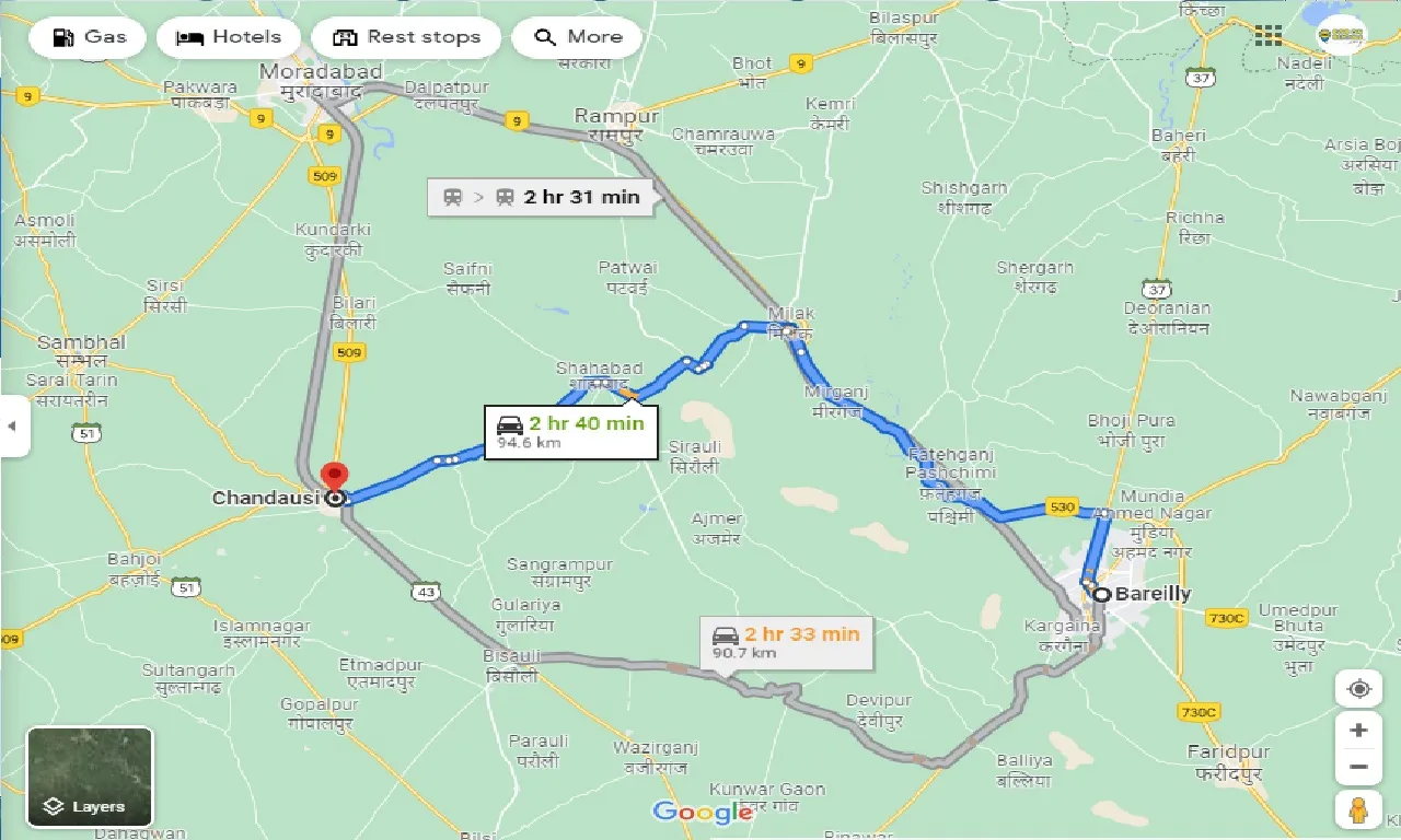 bareilly-to-chandausi-one-way