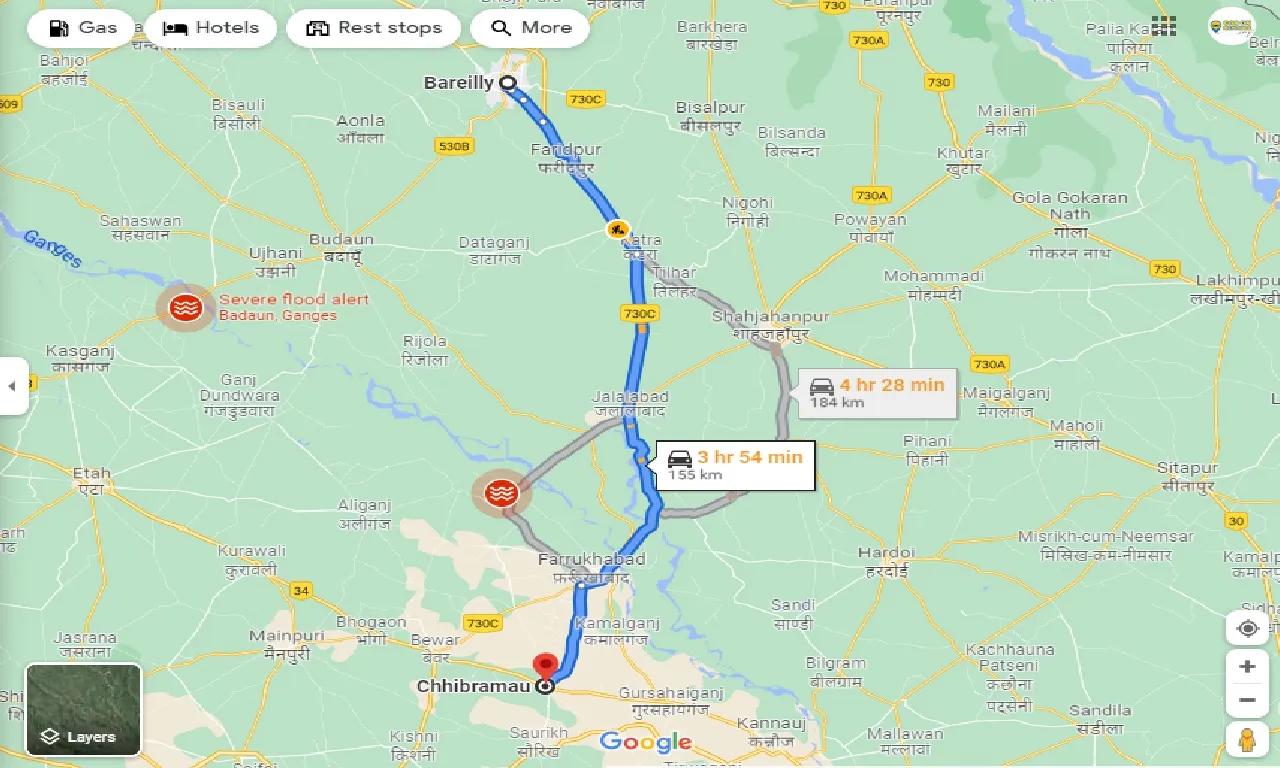 bareilly-to-chhibramau-taxi