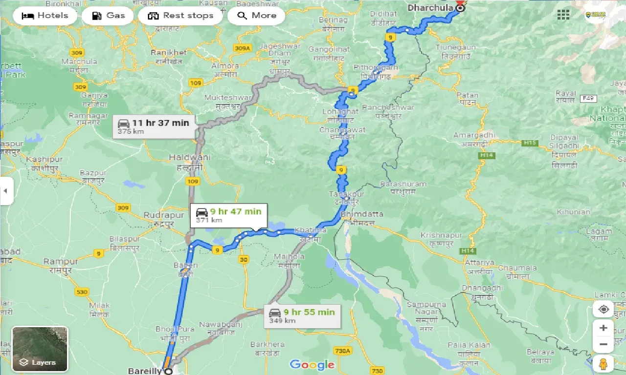 bareilly-to-dharchula-one-way