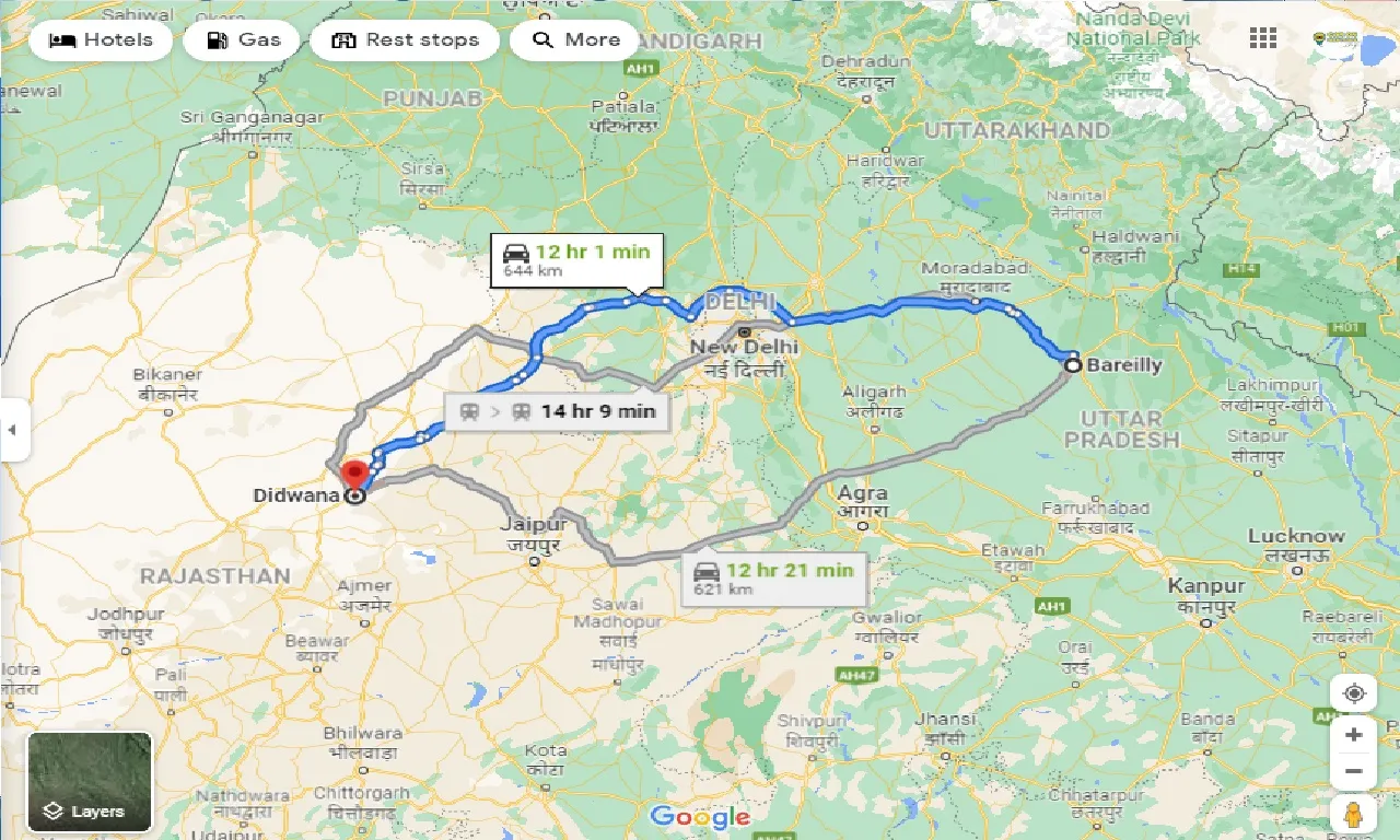 bareilly-to-didwana-one-way