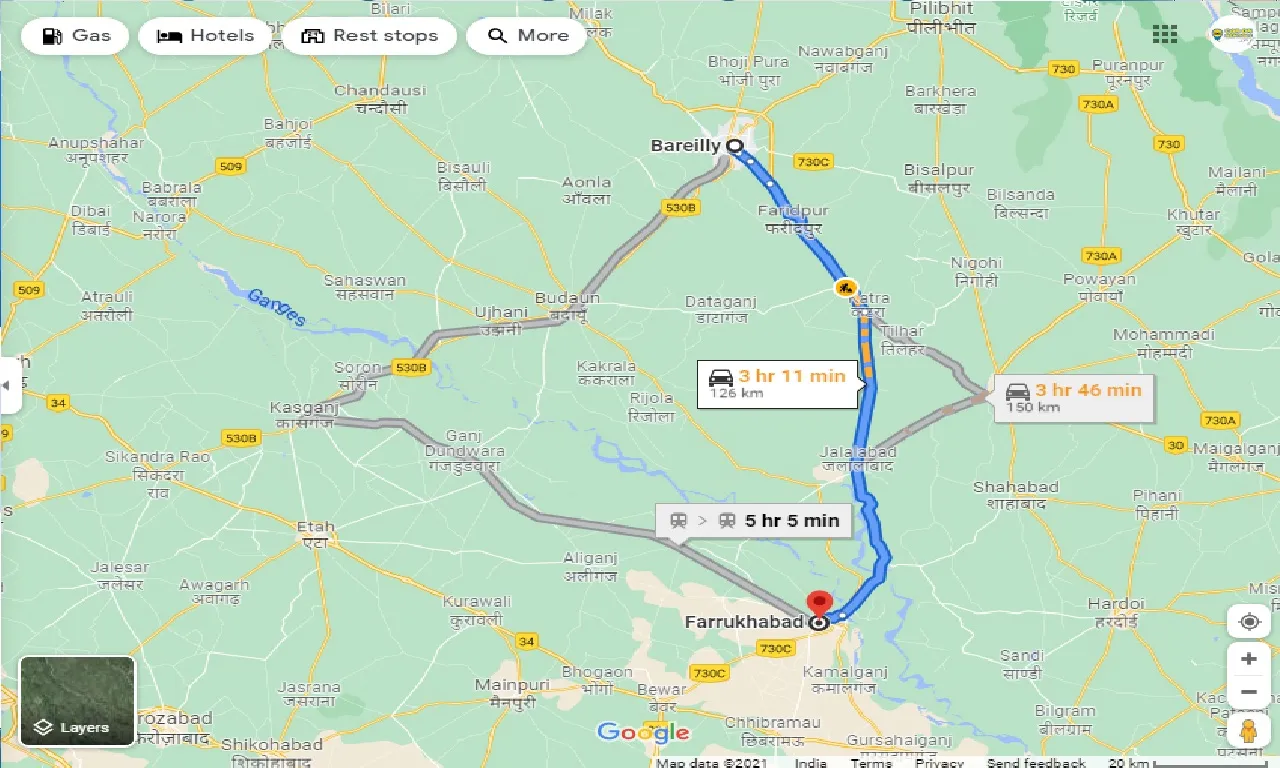 bareilly-to-farrukhabad-taxi