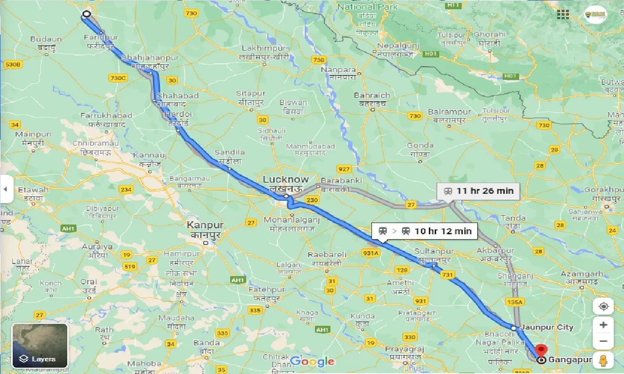 bareilly-to-gangapur-one-way
