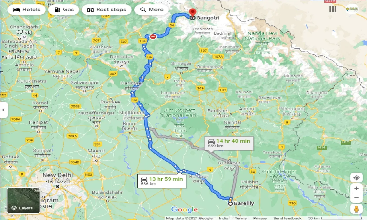bareilly-to-gangotri-taxi