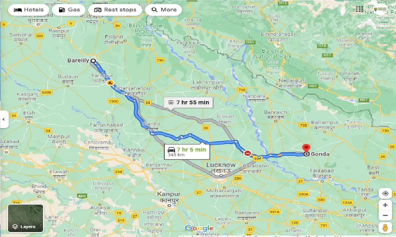 bareilly-to-gonda-taxi