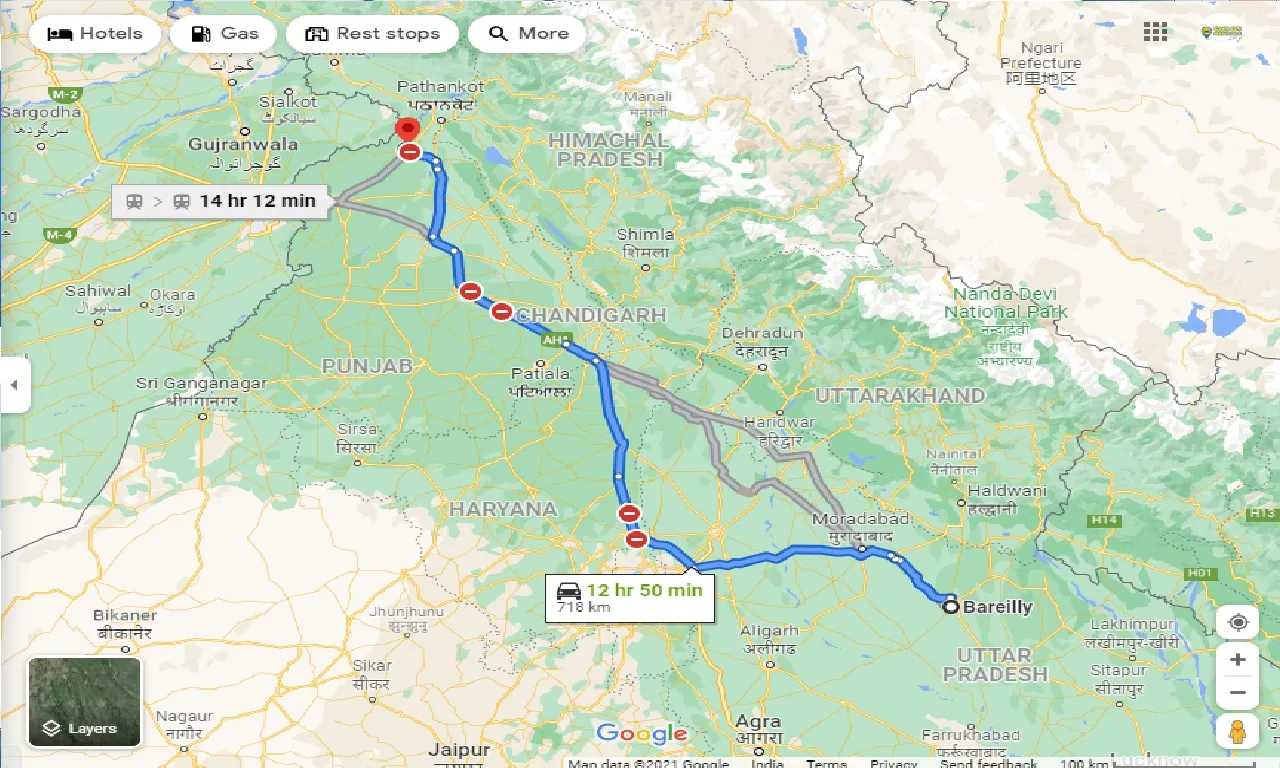 bareilly-to-gurdaspur-taxi