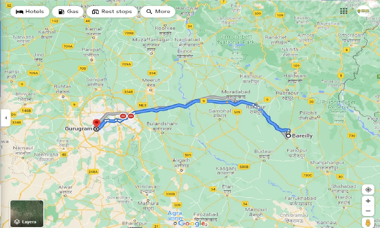 bareilly-to-gurugram-taxi