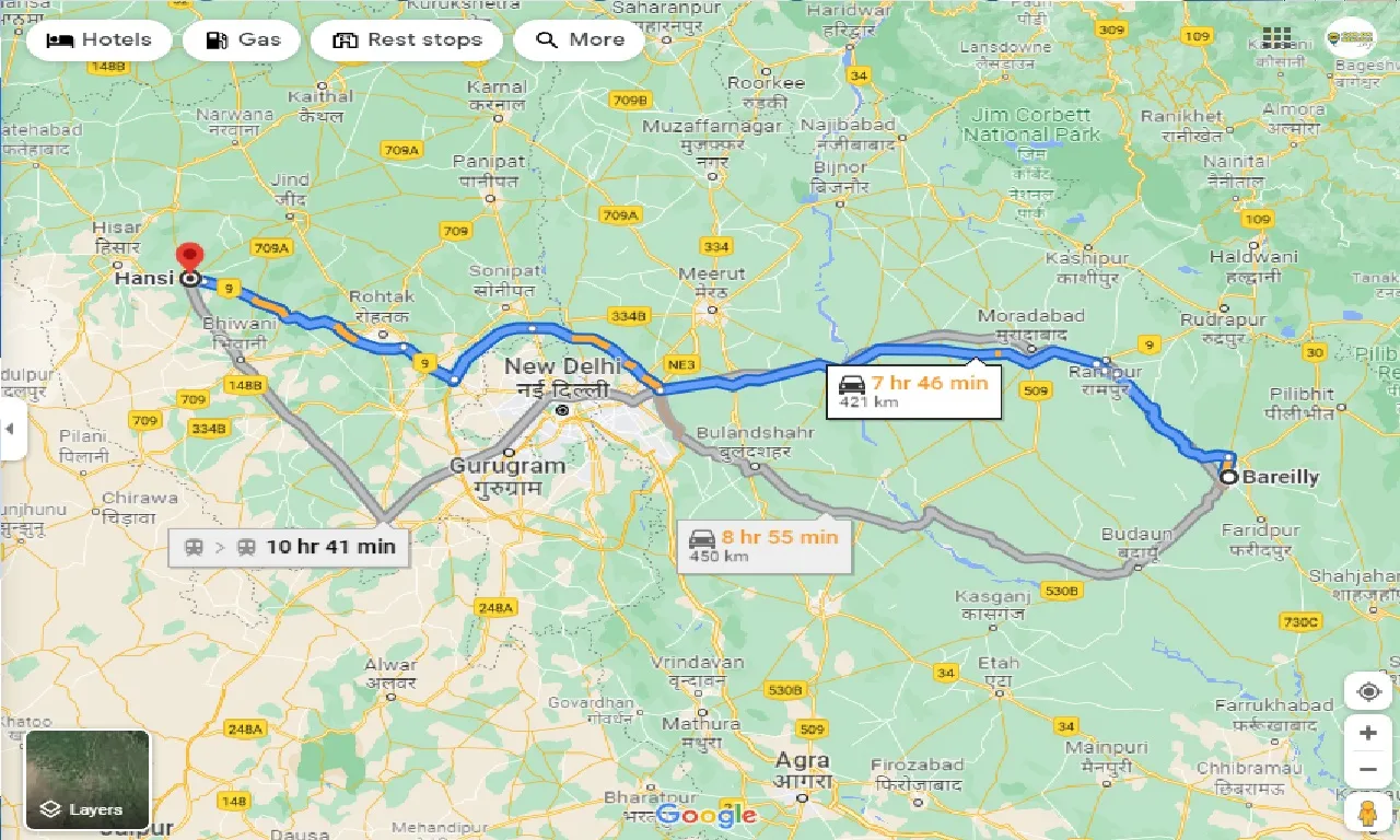bareilly-to-hansi-one-way