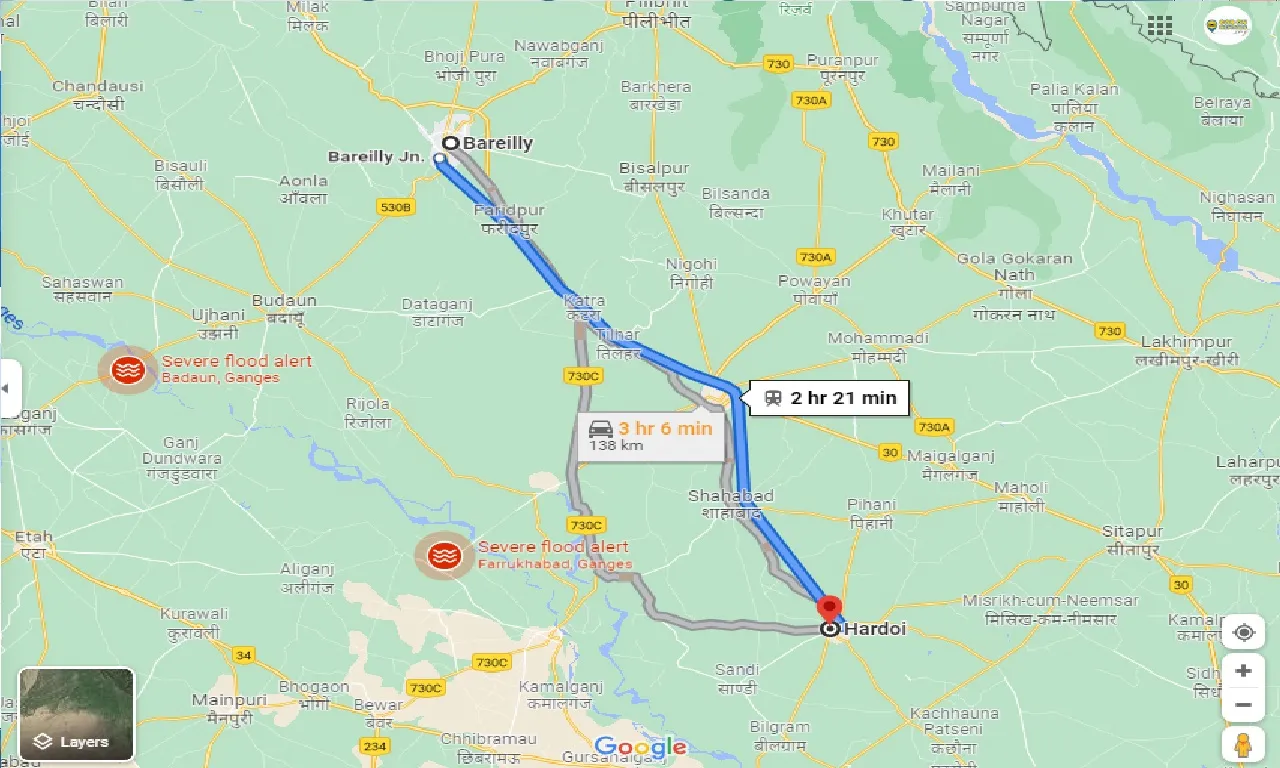 bareilly-to-hardoi-one-way