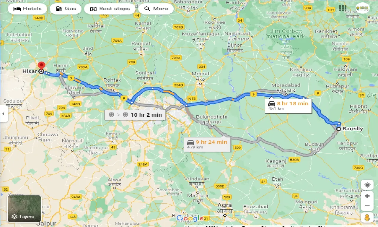 bareilly-to-hisar-one-way