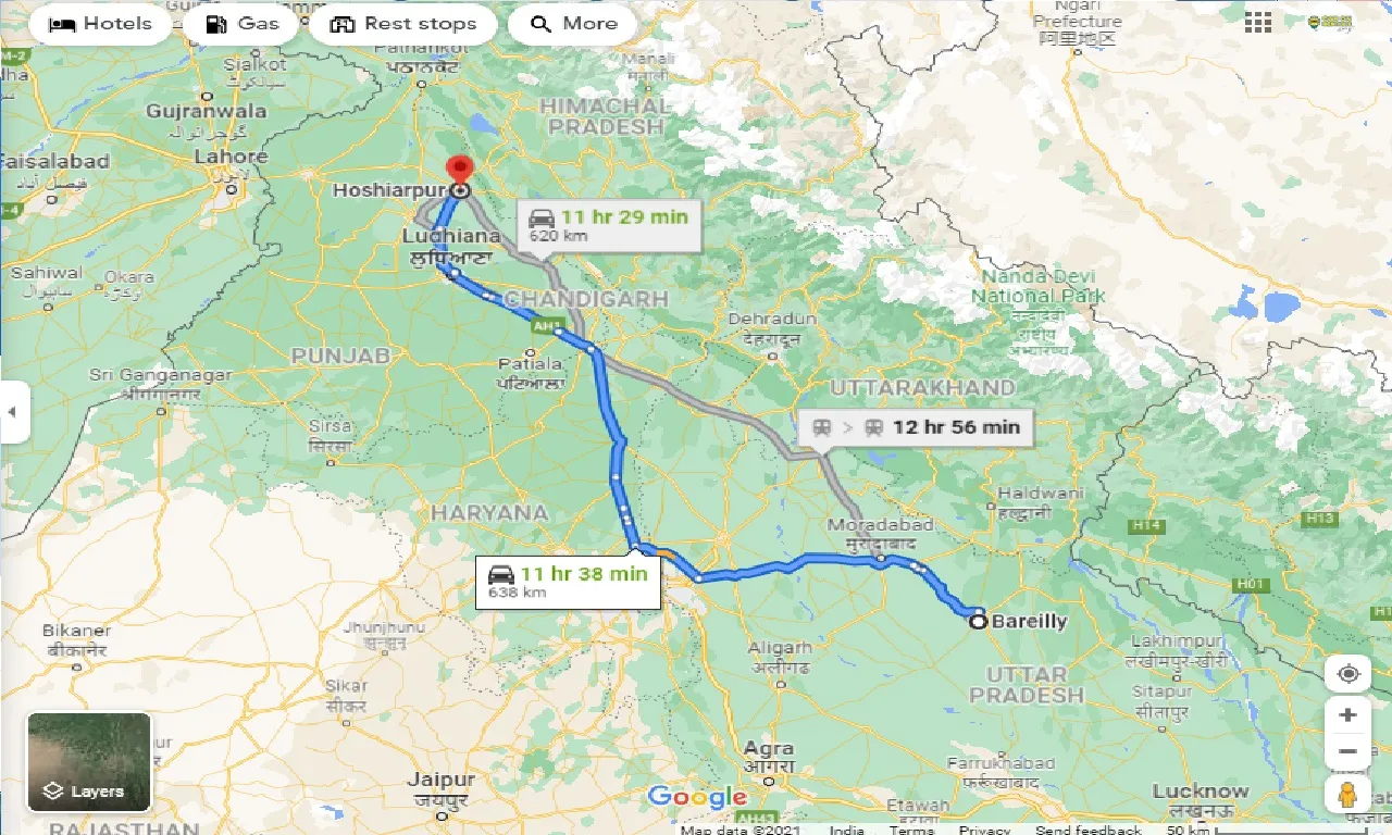 bareilly-to-hoshiarpur-one-way