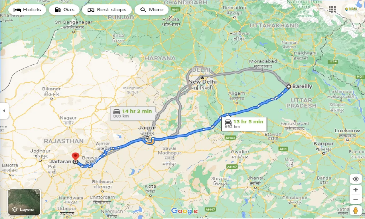 bareilly-to-jaitaran-taxi